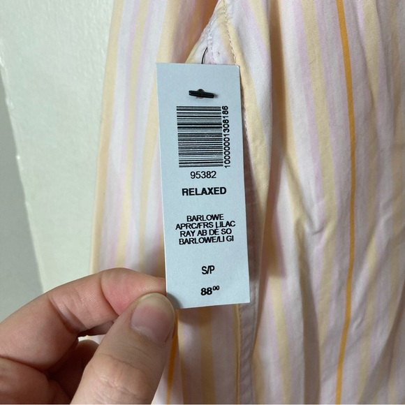 Aritzia Wilfred free barlowe relaxed button down shirt apricot S oversized NWT - Picture 5 of 9